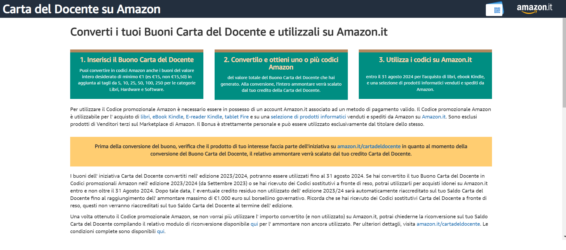 Carta del docente 2024: cosa acquistare