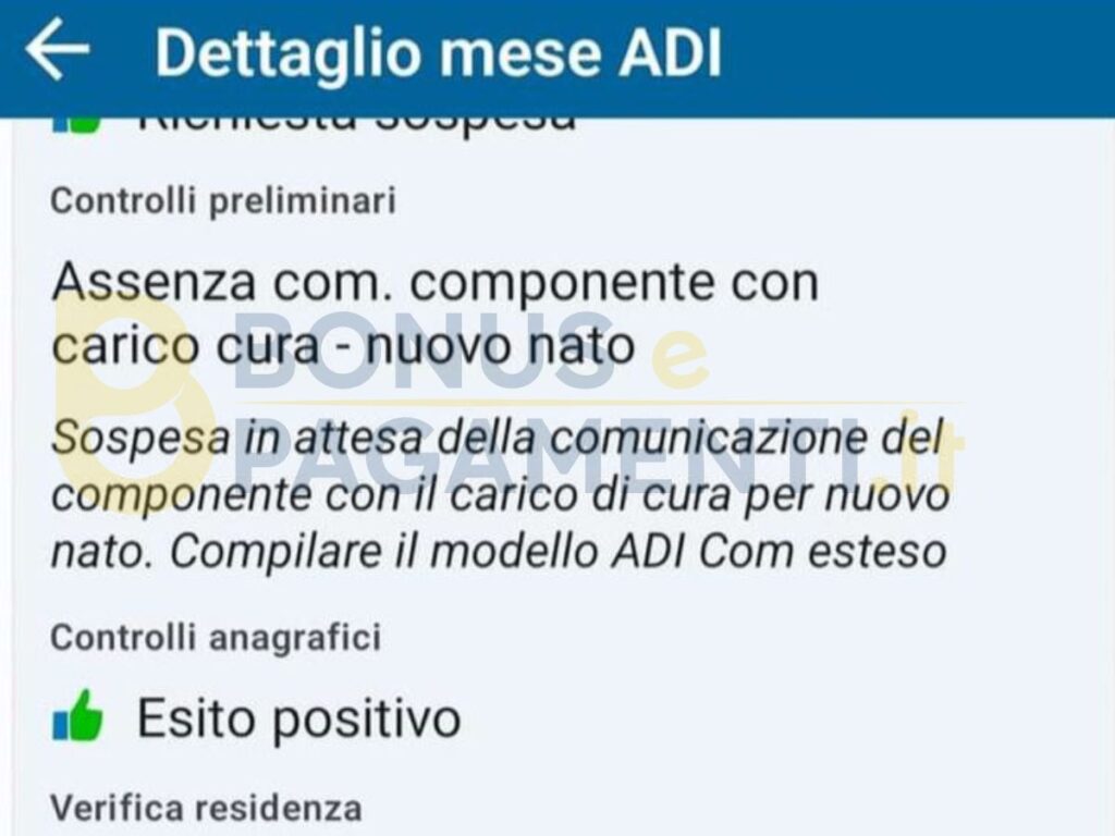 adi sospeso per nuovi nati