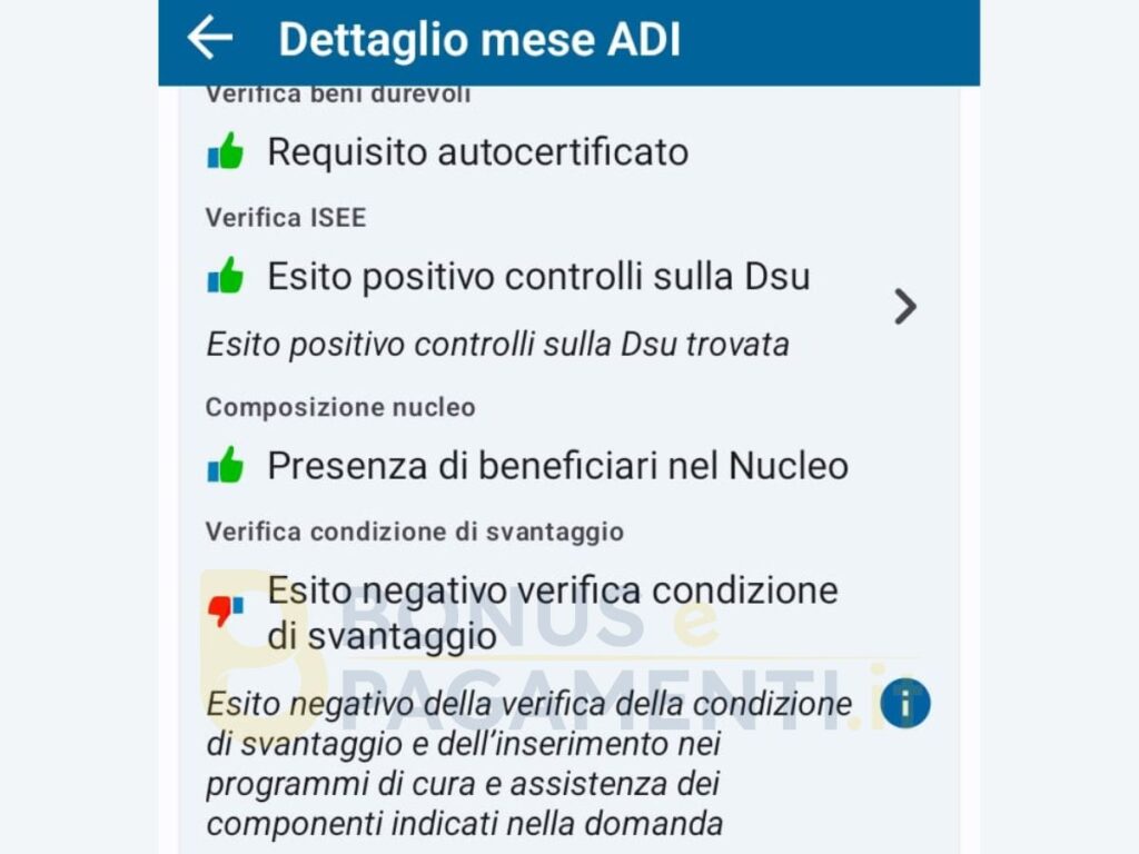 esito negativo adi