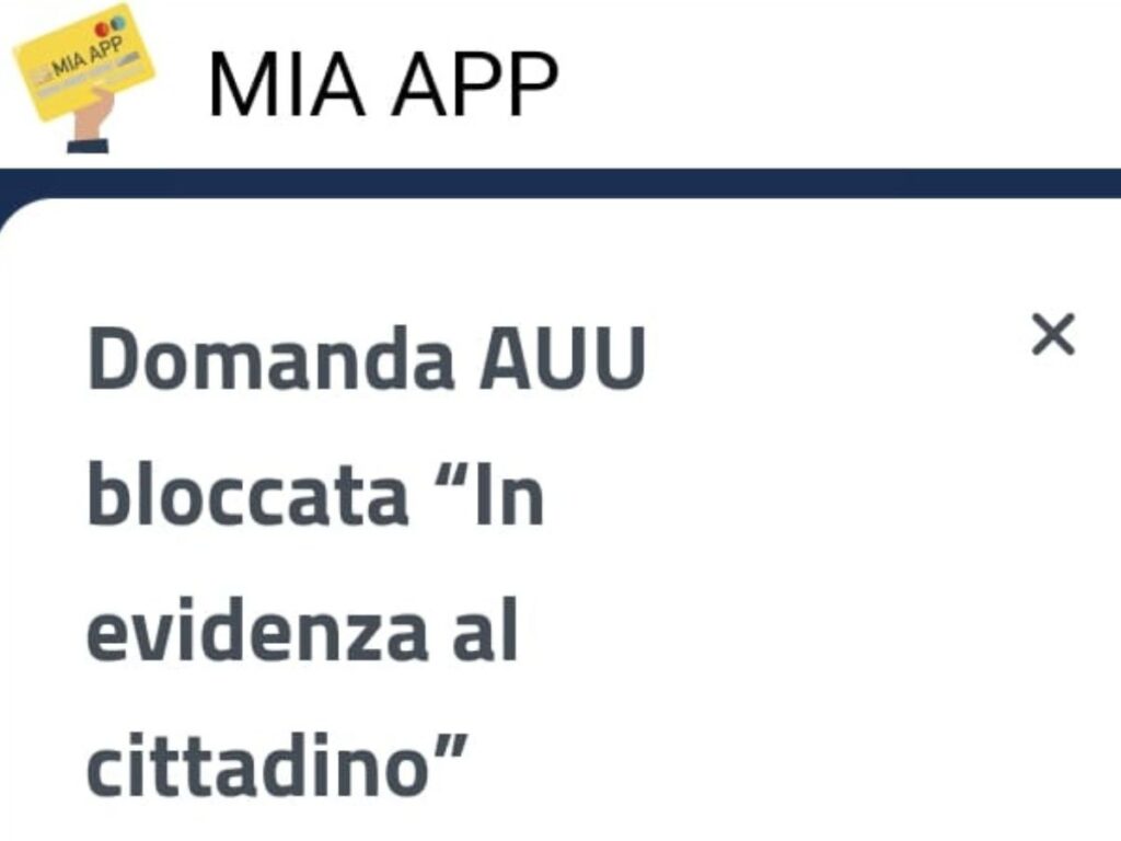 domanda auu bloccata