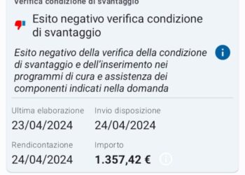 pagamento adi nonostante esito negativo