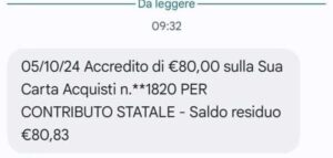 Pagamenti Carta Acquisti anticipati ora a ottobre 2024 piuttosto che a Novembre