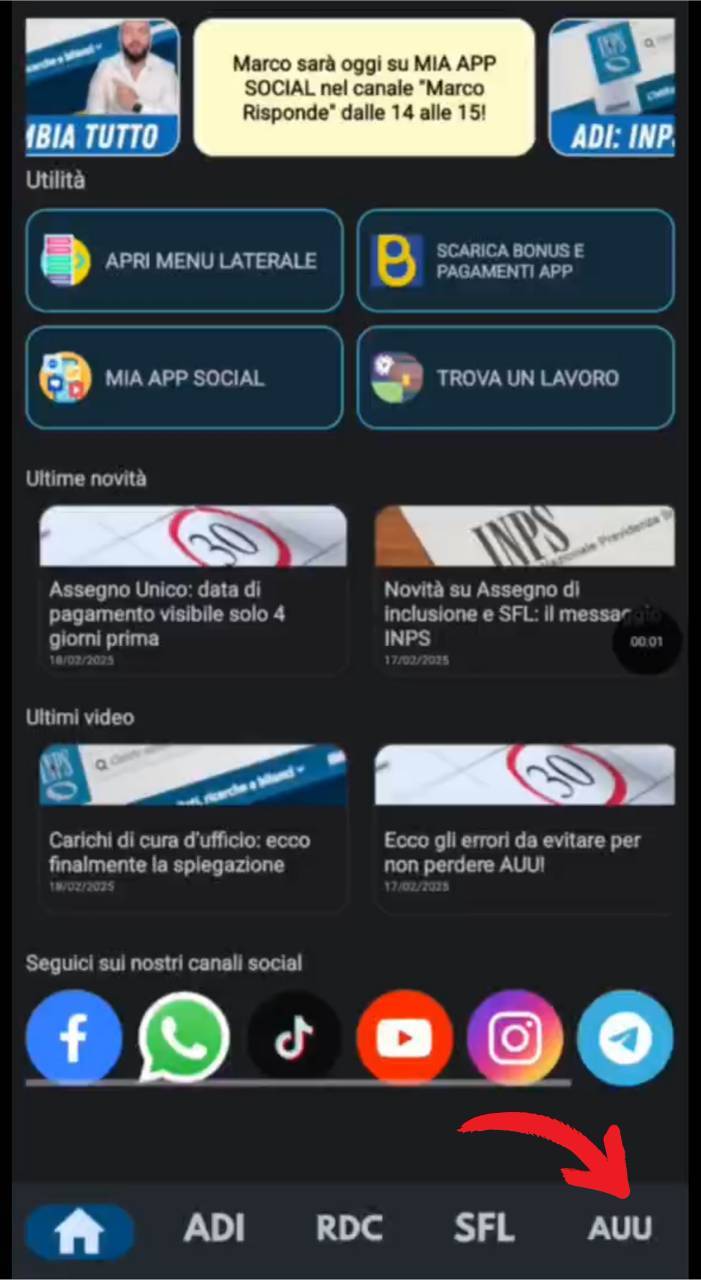 Come verificare data di pagamento dell’Assegno Unico con MIA App