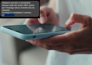 finti sms dal centro dell'impiego