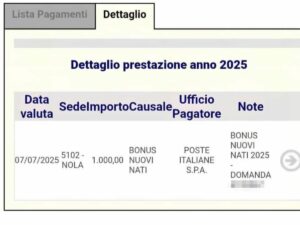 Bonus nuovi nati da 1.000 euro: accolte le domande e date ufficiali Data Bonus Nuovi Nati luglio 2025