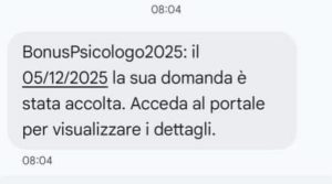 Bonus psicologo SMS