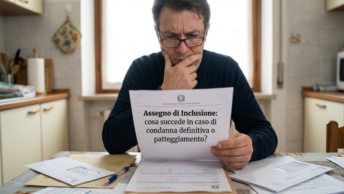 Assegno di Inclusione: cosa succede in caso di condanna definitiva o patteggiamento?
