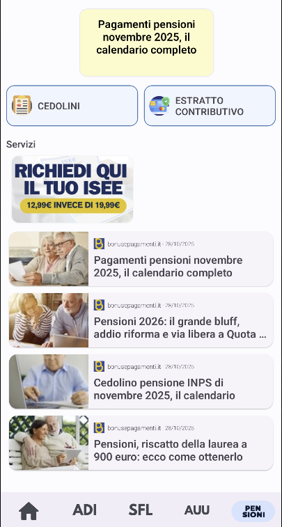 Cedolino pensione INPS di dicembre 2025, tutte le date Cedolino pensione INPS di dicembre 2025, tutte le date