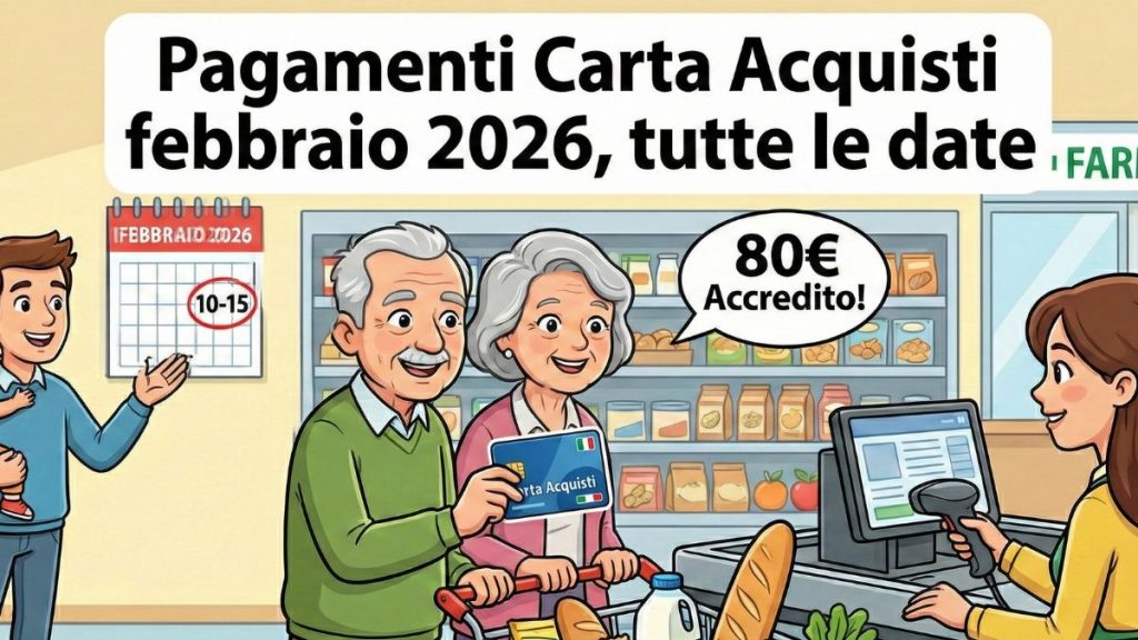 Pagamenti Carta Acquisti febbraio 2026