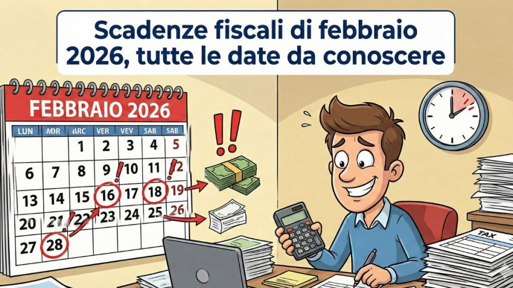Scadenze fiscali febbraio 2026