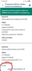 Simulazione ISEE reddito