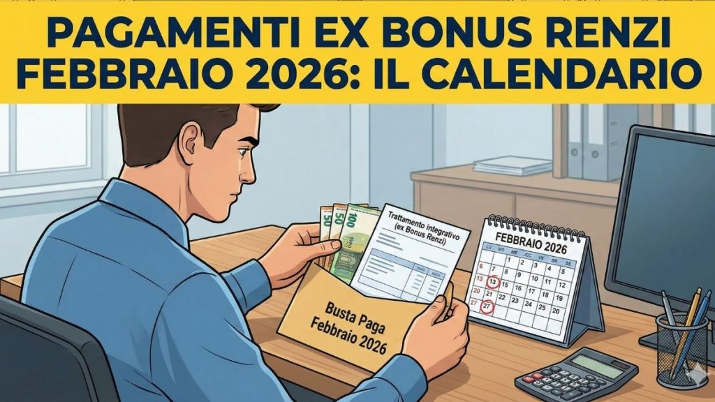 Pagamenti ex Bonus Renzi febbraio 2026