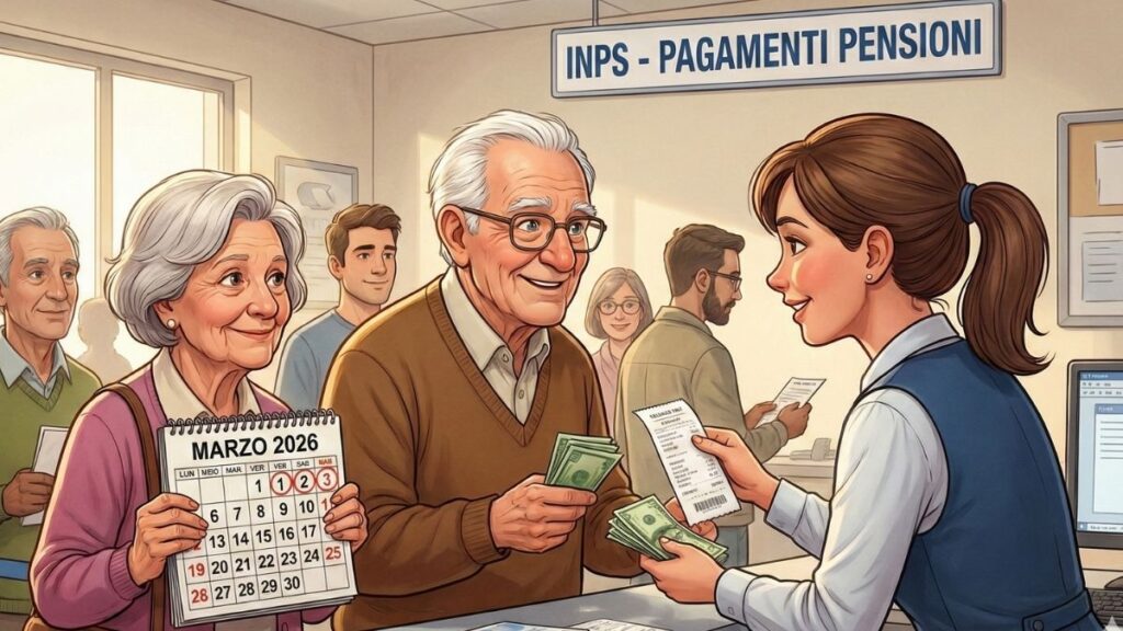Pagamenti pensioni marzo 2026