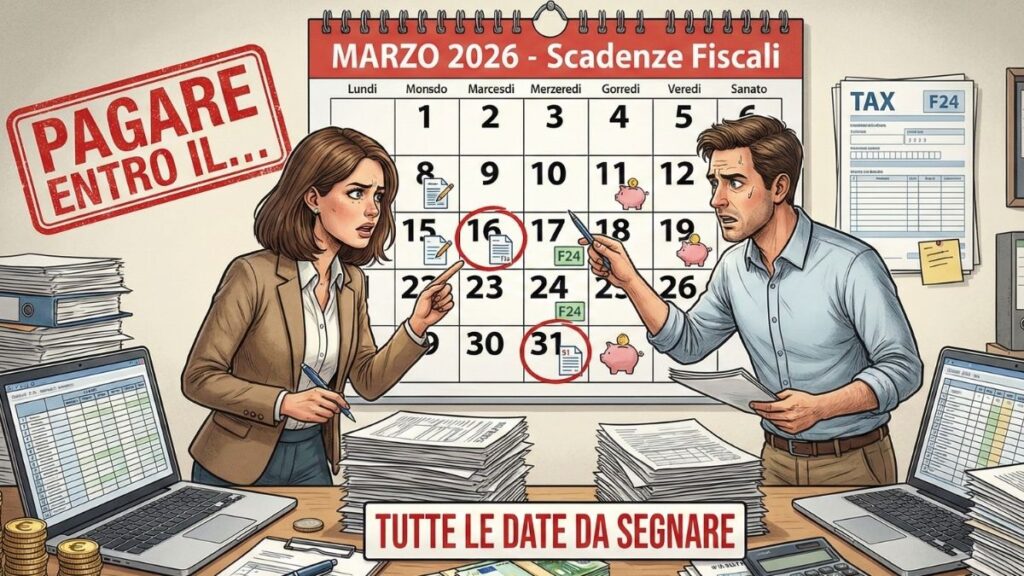 Scadenze fiscali marzo 2026