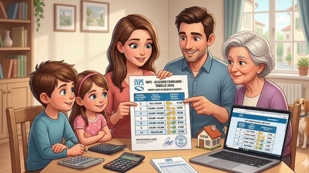 Assegno familiare: limiti 2026