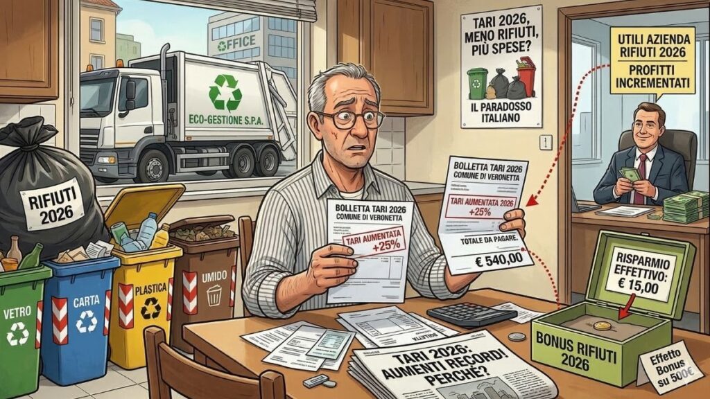 Bonus rifiuti aumenti