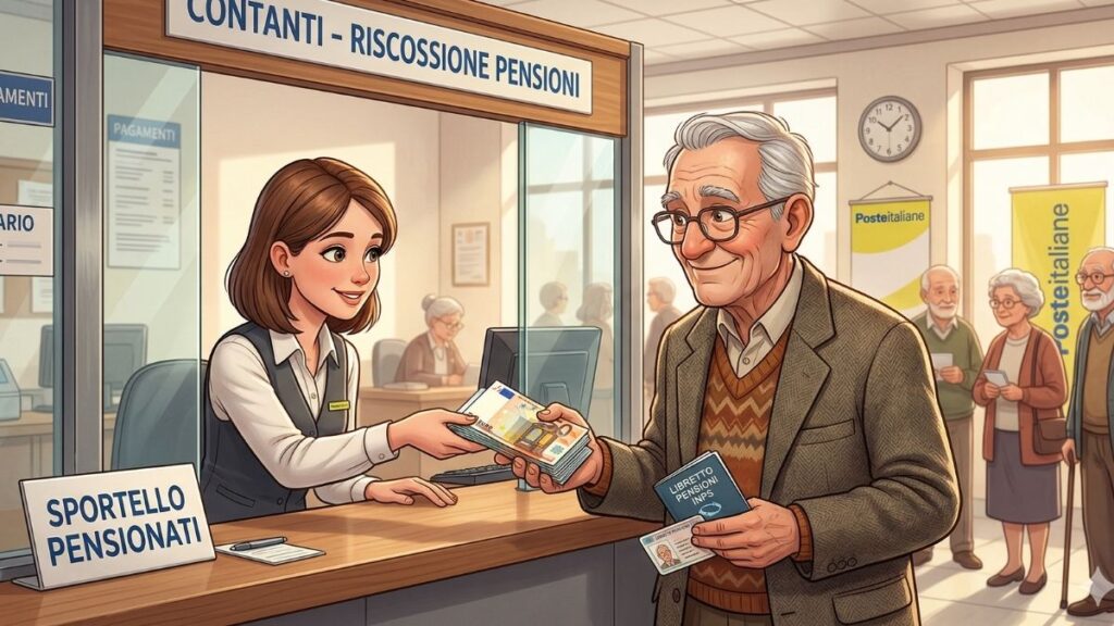 Pensioni pagamento in contanti