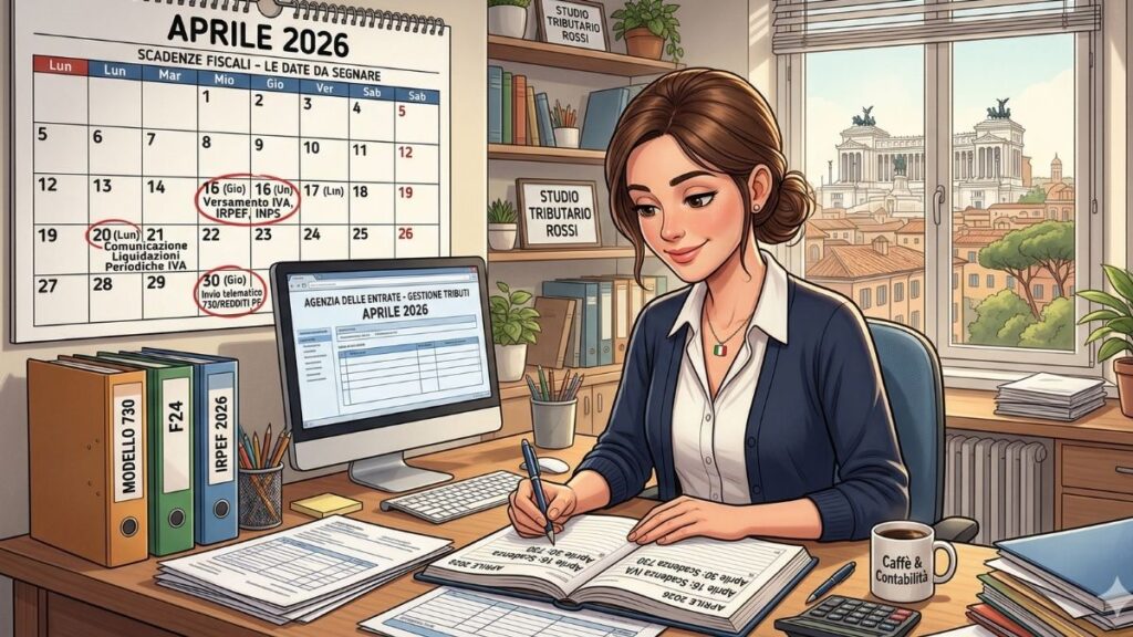 Scadenze fiscali aprile 2026