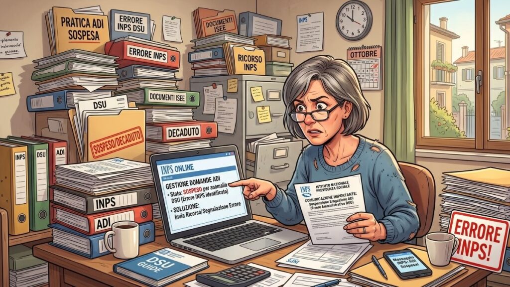 ADI sospesa per errore INPS