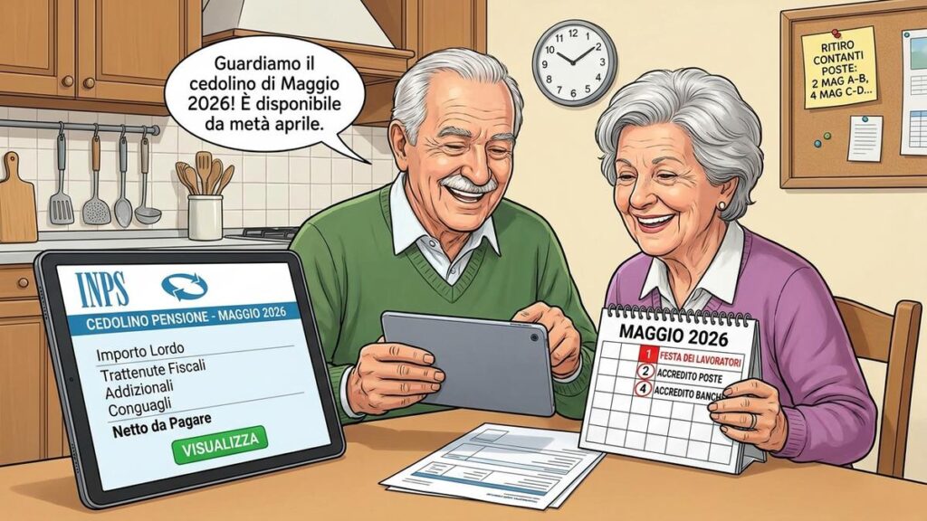 Cedolino pensione INPS maggio 2026