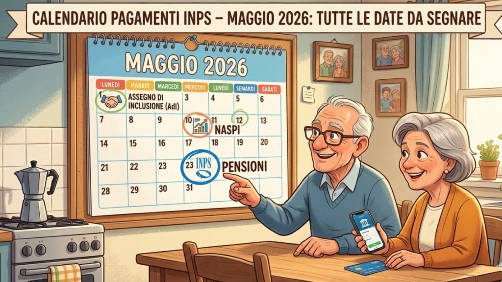 Pagamenti INPS maggio 2026