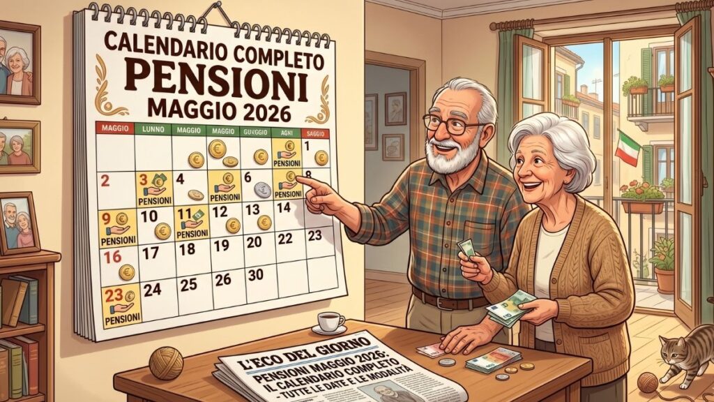 Pagamenti pensioni maggio 2026