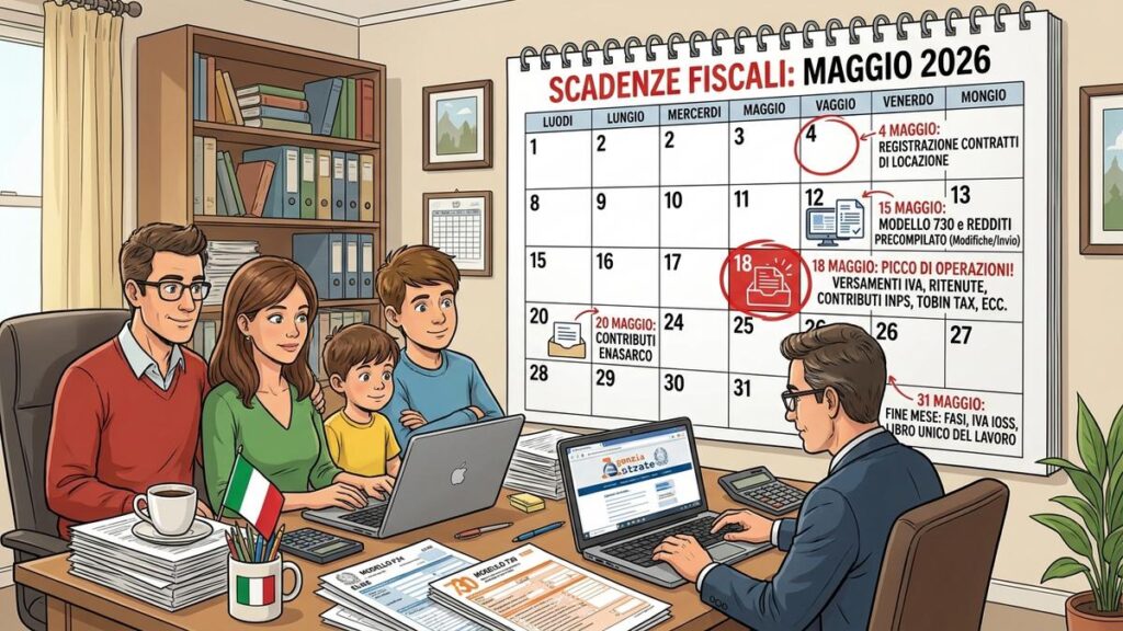 Scadenze fiscali di maggio 2026