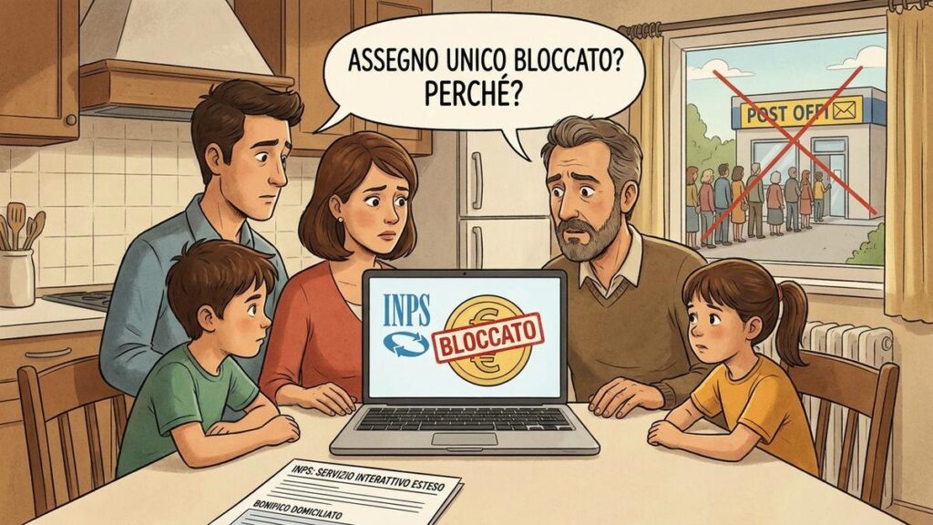 Assegno Unico bloccato sopra i 1.000 euro