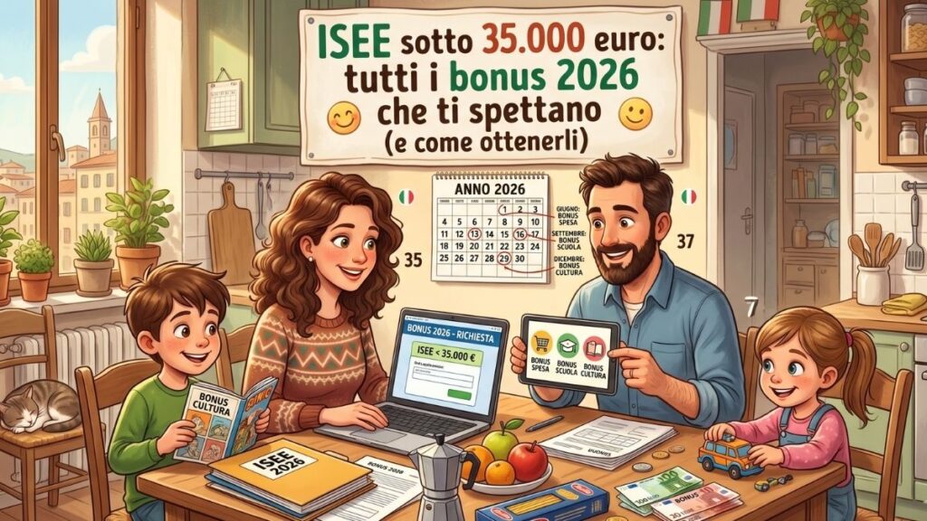 ISEE sotto 35.000 euro: tutti i bonus 2026