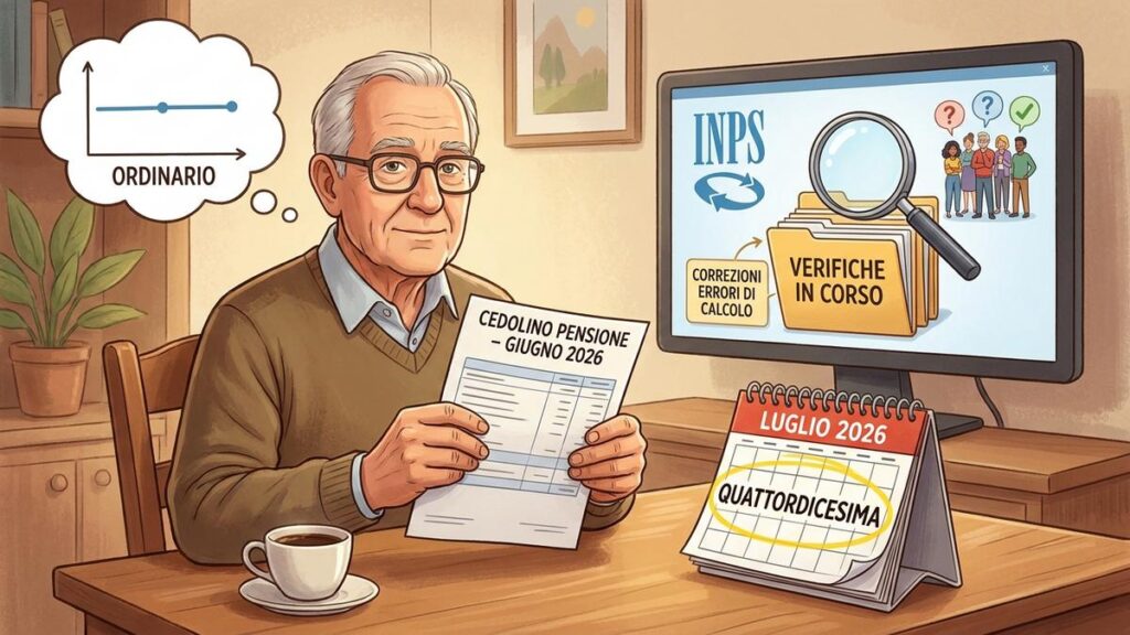 Pagamenti pensioni giugno 2026