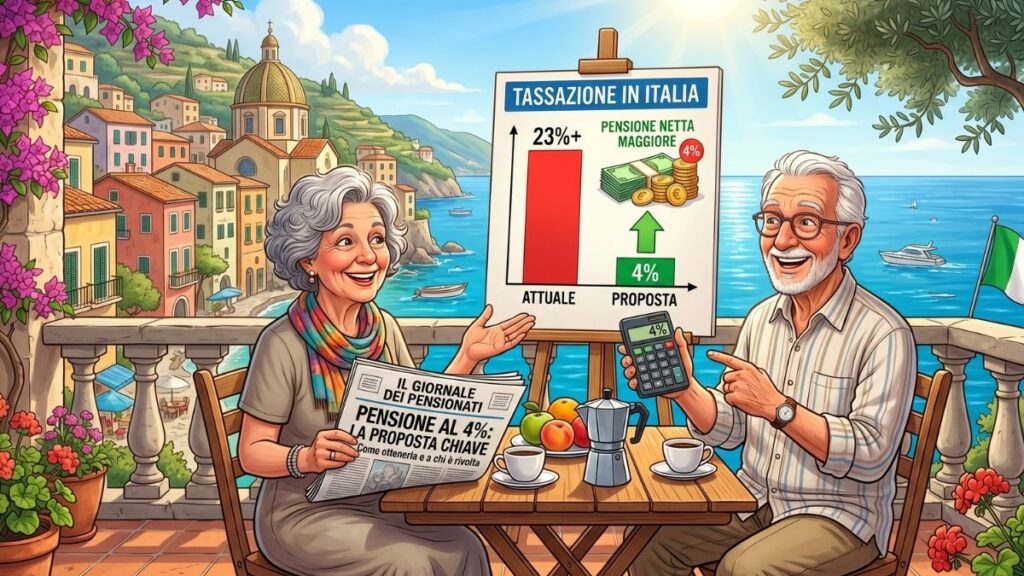 Pensione tassata solo al 4%