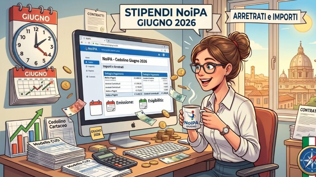 Stipendi NoiPA giugno 2026