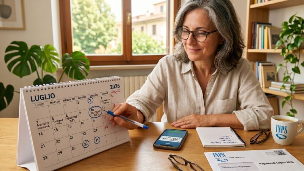 Calendario pagamenti INPS luglio 2026
