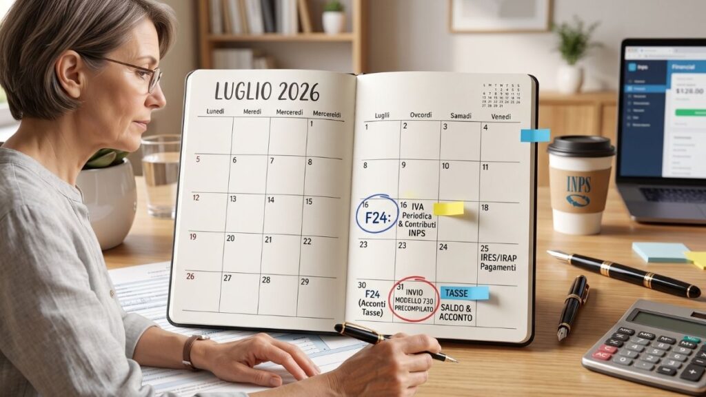 Scadenze fiscali luglio 2026