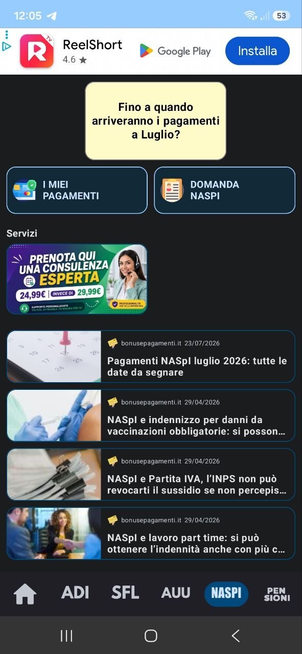 Pagamenti NASpI agosto 2026: il calendario completo
