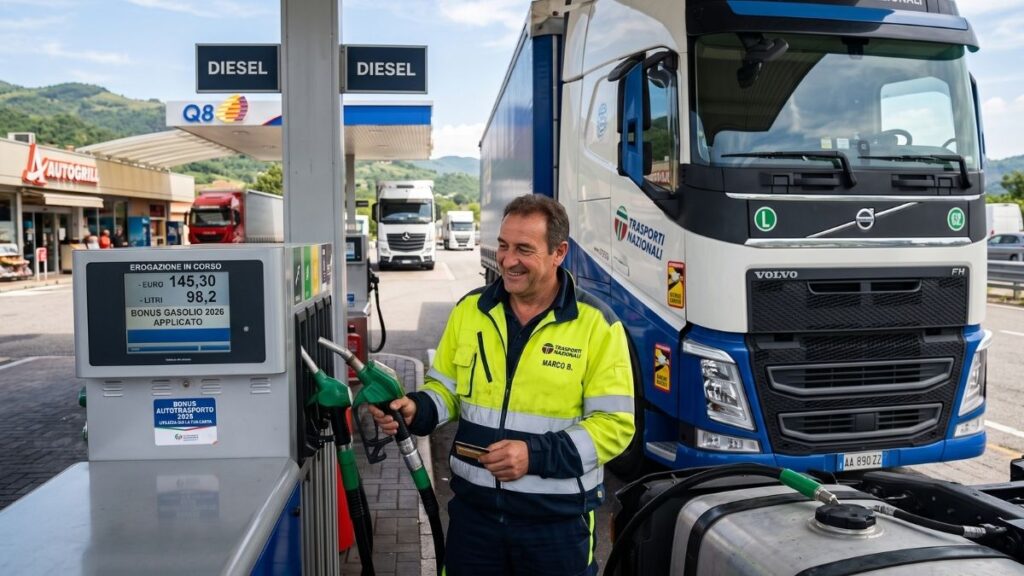 Bonus gasolio autotrasporto 2026