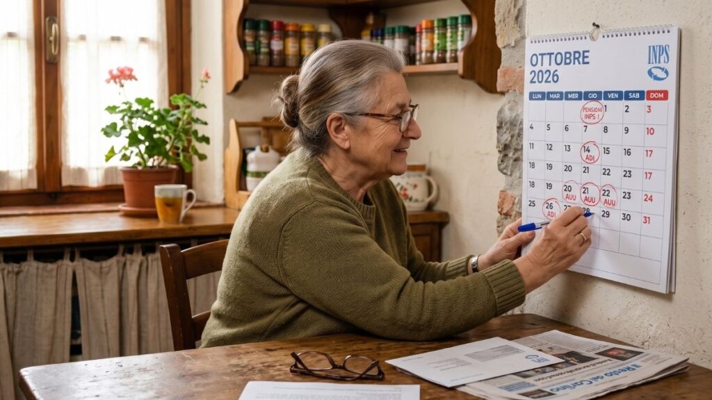 Calendario pagamenti INPS ottobre 2026